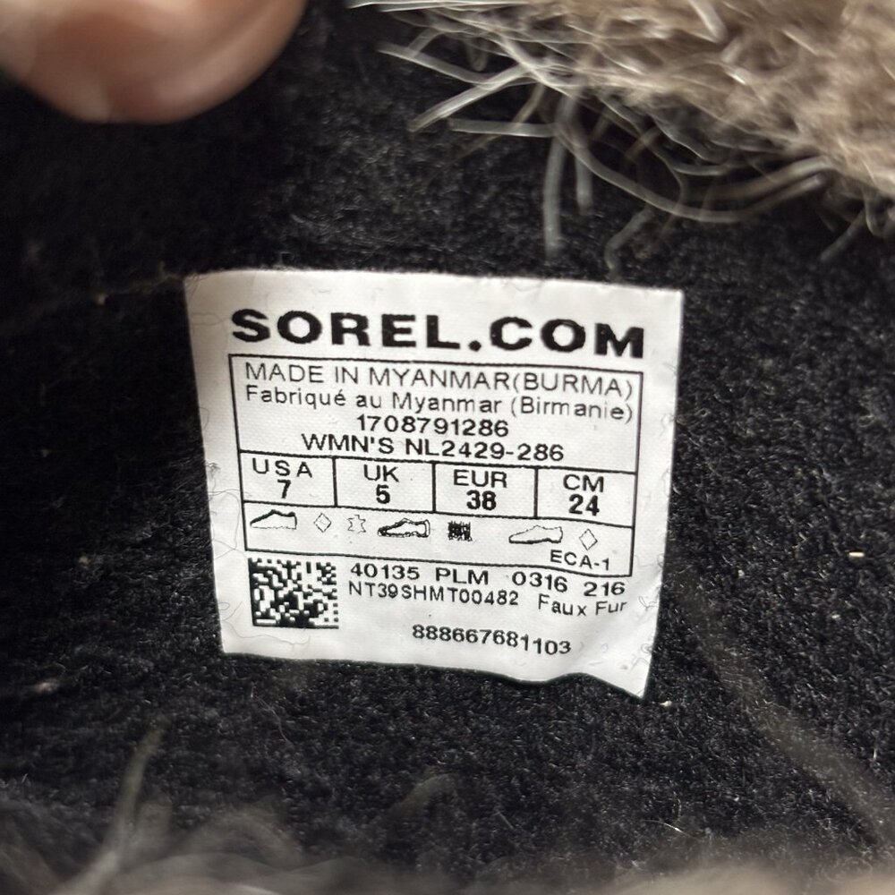 SOREL Joan of Artic Snow Winter Boots Waterproof Insulated Lace Up Women‎ Sz 7 - Picture 14 of 14